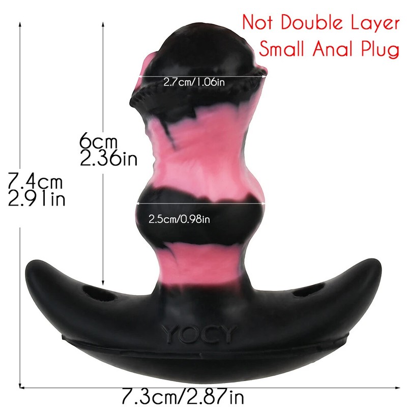 Silicone 7.75inch Dildo Soft Dual-Layer Adult Anal Plug With Strong Suction Cup