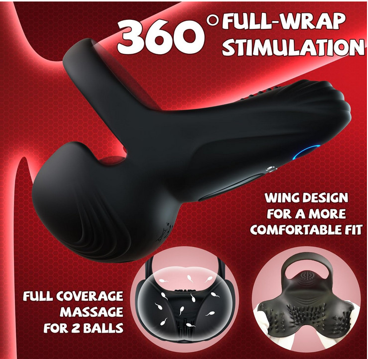 Vibrator Cock Rings Penis Ball Ring Vibrating Delay Ejaculation Sex Toys for Men