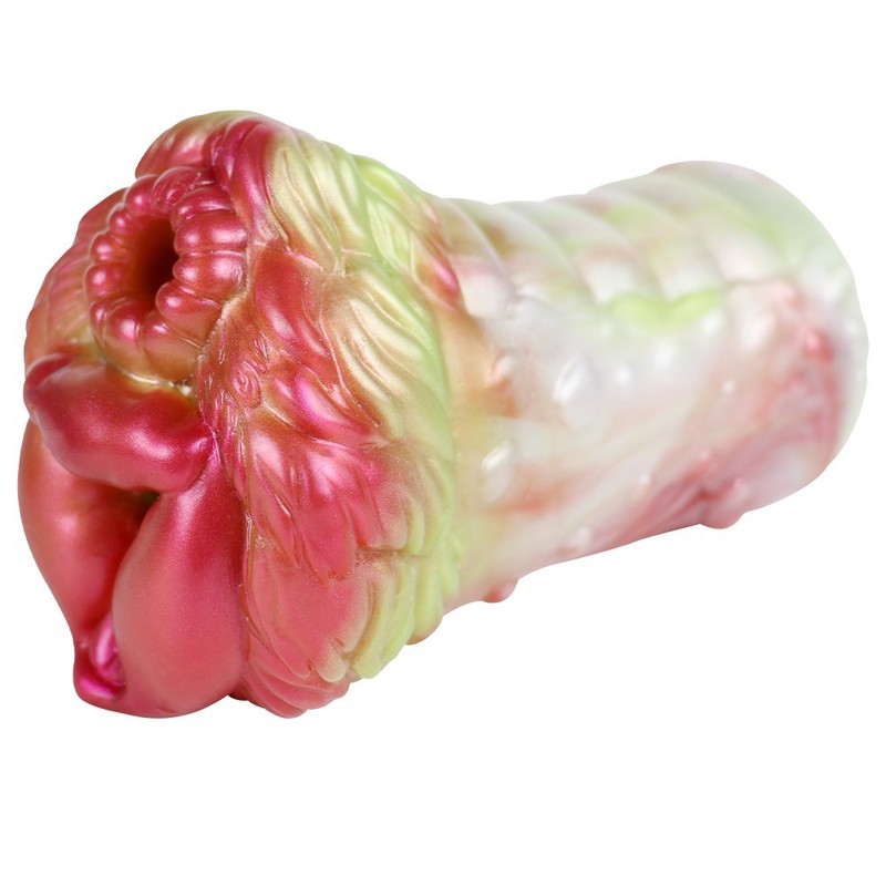 Monster Fantasy Dual Tunnel Male Stroker 3D Textured Silicone Masturbator SexToy
