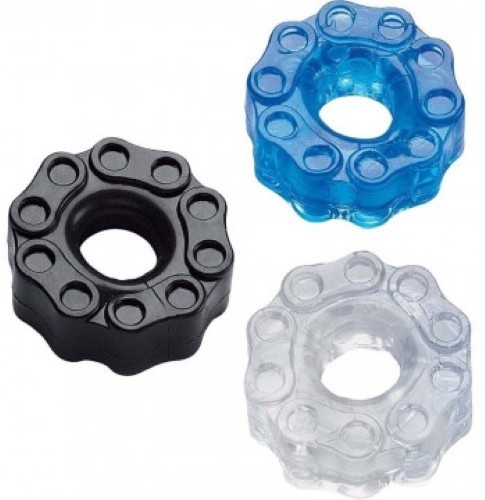 Hott Products Unlimited Wet Dreams Chain Gang Cock Rings – Asst. Pack of 3