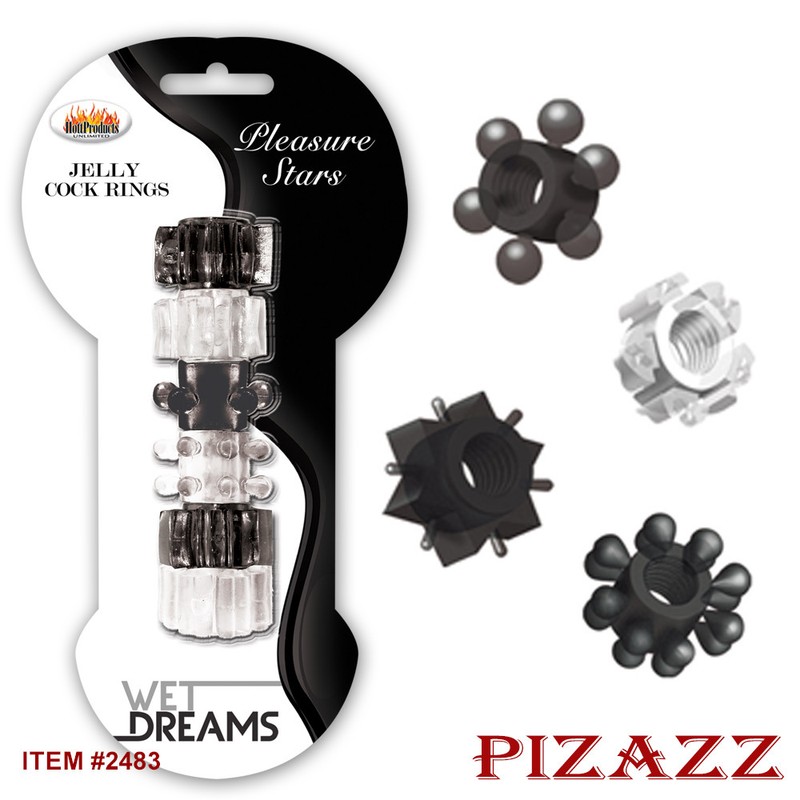 Pleasure Stars, Jelly Cock Rings, Ejaculation Delayer, Super Strech Band