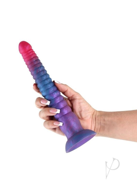 Colours Stacked Silicone Dildo 9in - Pink/Blue gallery