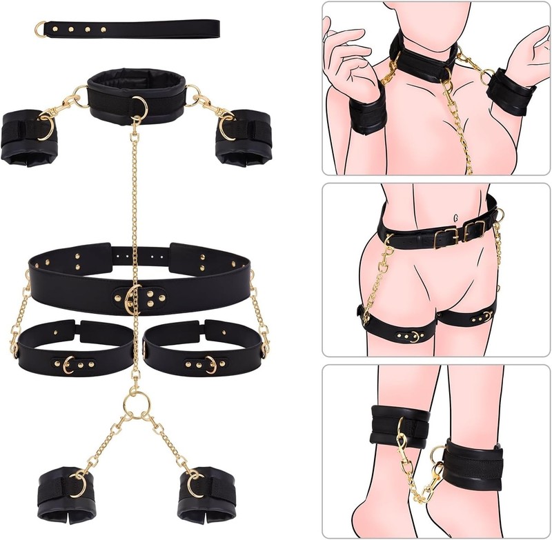 Discreet Packaging Bondage Kit for Couples SM Play Adjustable Accessories gallery