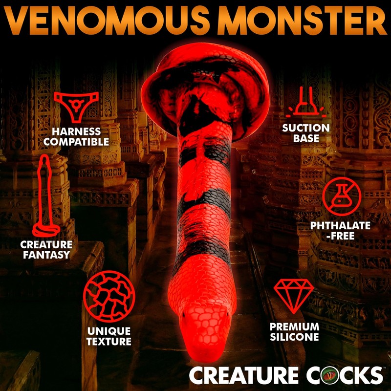 CREATURE COCKS King Cobra X-Large 18" Long Silicone Dildo for Men, Women & gallery