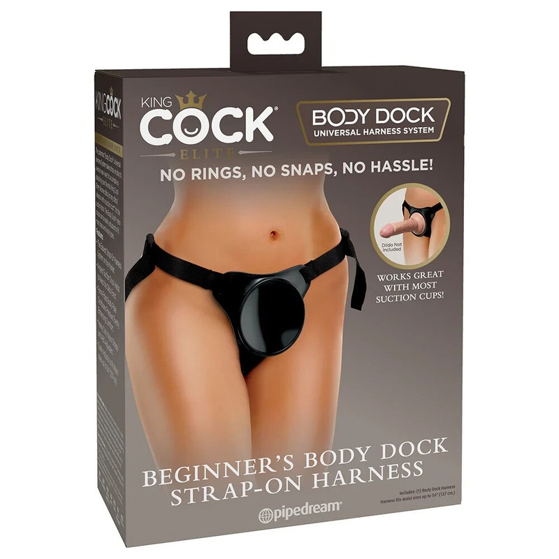 King Cock Elite Beginner&rsquo;s Body Dock Harness System – Black