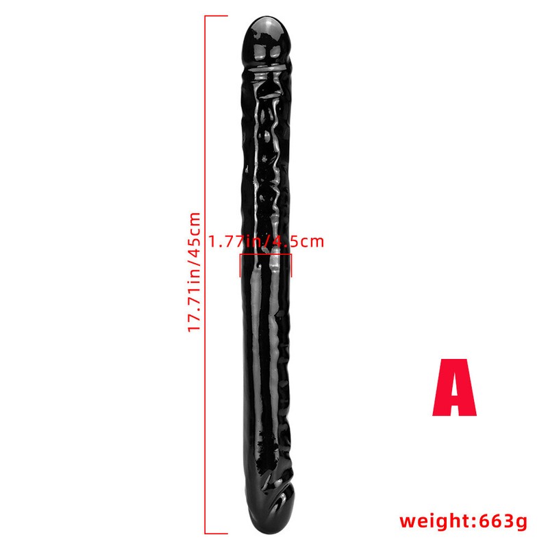 Silicone Double Dildo-Dual Sided Ended Headed Penetration Dong SM Sex Toys Women