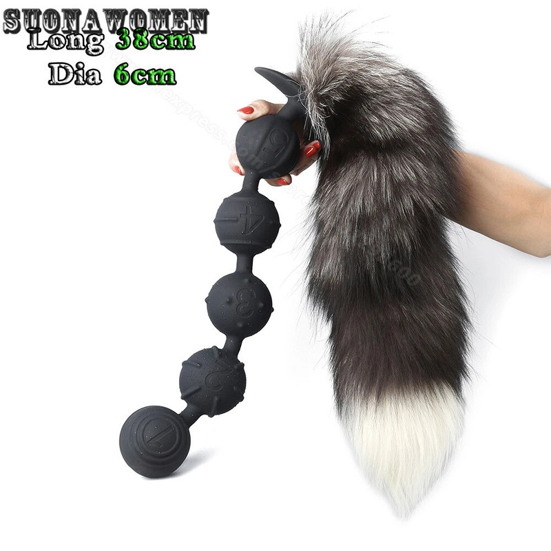 Anal Beads Huge Anal Ball Dildo Soft Silicone Buttplug Dilator Anal Stimulation gallery