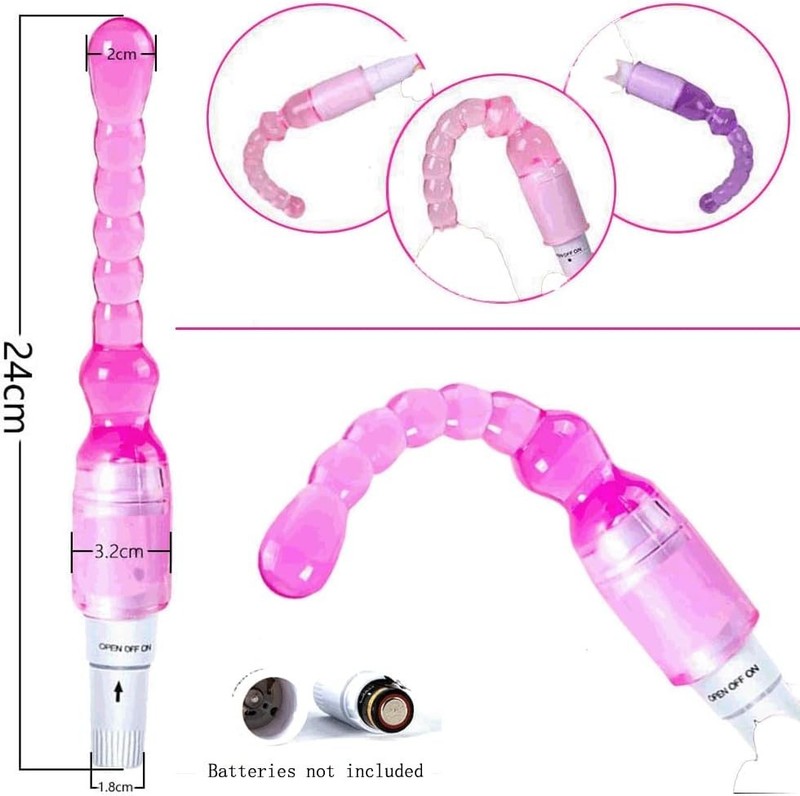 32 Piece Silicone Bondage Restraint Kit Waterproof Vibrator and Anal Plug Set gallery