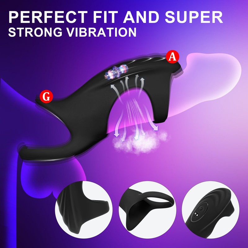 Penis Ring App Control Male Vibrator Masturbator Black Cock Ring Sex Toy for Men gallery