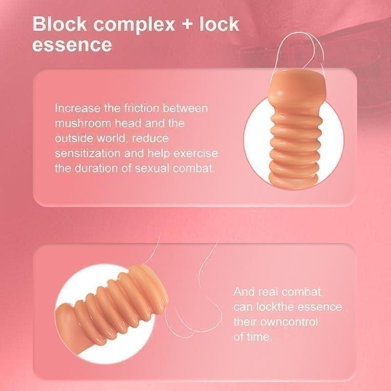 Sex Men Condom Foreskin Sleeve Cock Penis Extender Enlargement Sheath Enhancer gallery