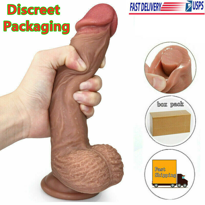 Realistic Dildo Suction Cup Anal Vagina G-Spot Big Dick 8in Sex Toys for Women