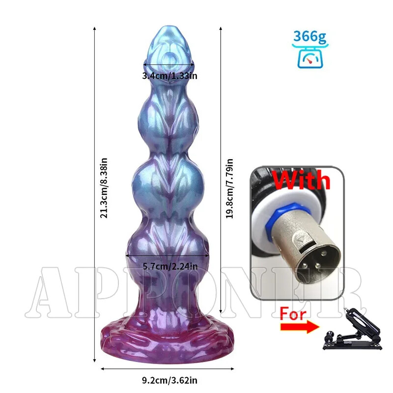 Huge Silicone Alien Dildo Thick Anal Dildos with 3XLR for Sex Machine Sex Toys gallery