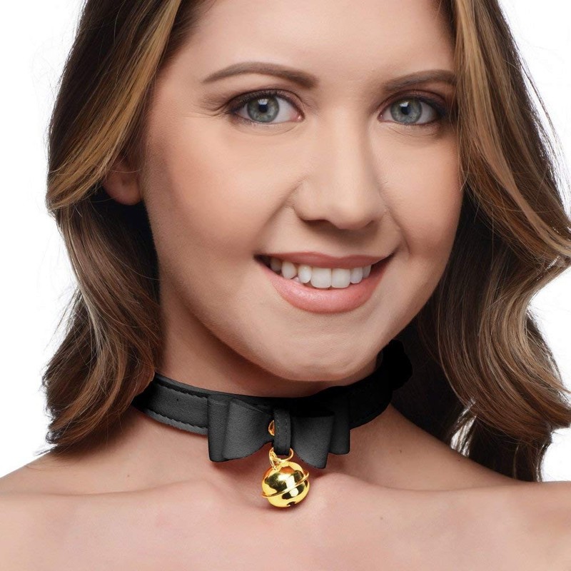 Master Series Master Series Golden Kitty Cat Bell Collar – Black/Gold