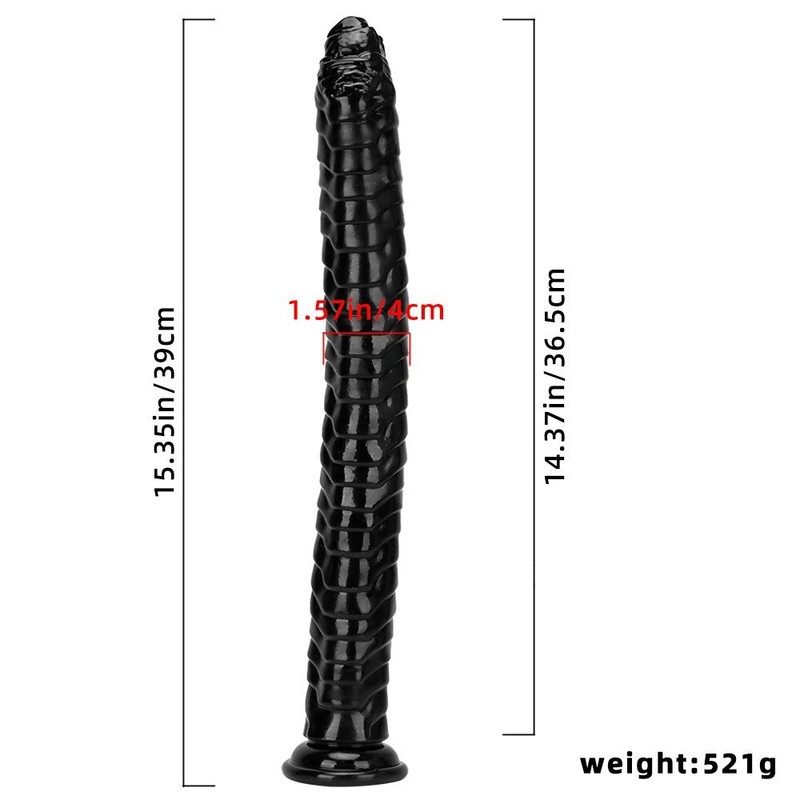 Huge Long Anal Black Dildo Anal Masturbation Dilator Deep-In Anal Strip Buttplug