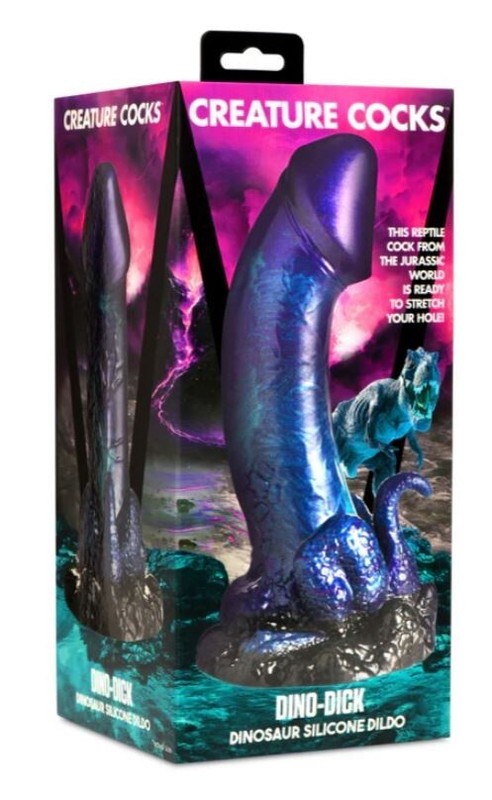 Creature Cocks Dino-Dick Dinosaur Silicone Dildo with Suction Cup Based, New