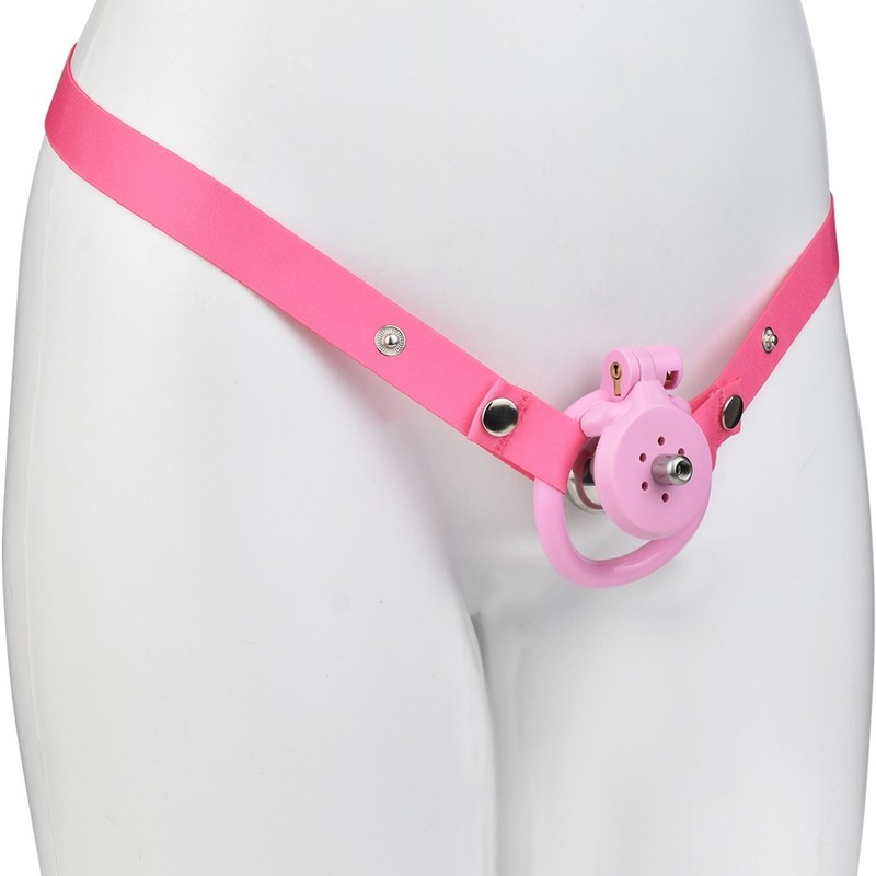 Resin Male Chastity Cage Penis Cage With Belt Metal Urethra Tube BDSM Lock Rings gallery