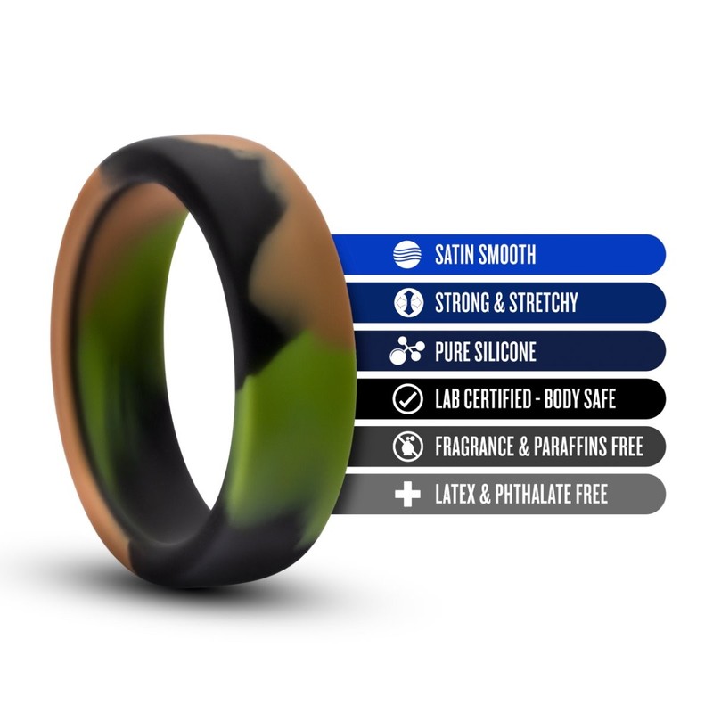 Camoflauge Silicone Penis Cock Ring Male Enhancer Prolong Delay Sex Toys for Men