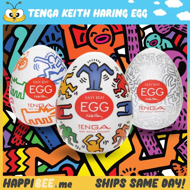 TENGA EGG🍯KEITH HARING Male Masturbator Stroker🐣Pocket Pussy Vagina Sex Toy