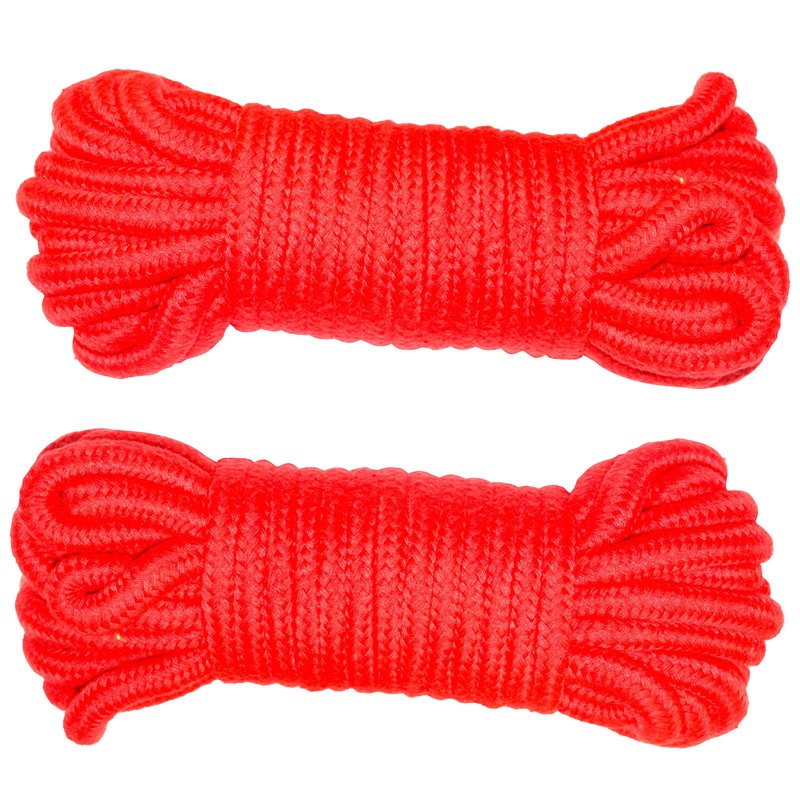2 PACK Red Soft Rope for Bondage/Restraint/Japanese Shibari/BDSM/Adult 36FT/11M