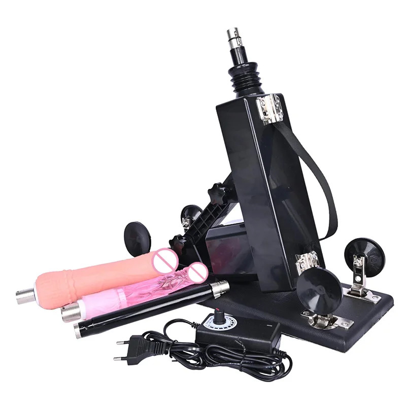 Sex Machine Adjustable Angle Female Vibrator with Dildo Retractable Machine Gun
