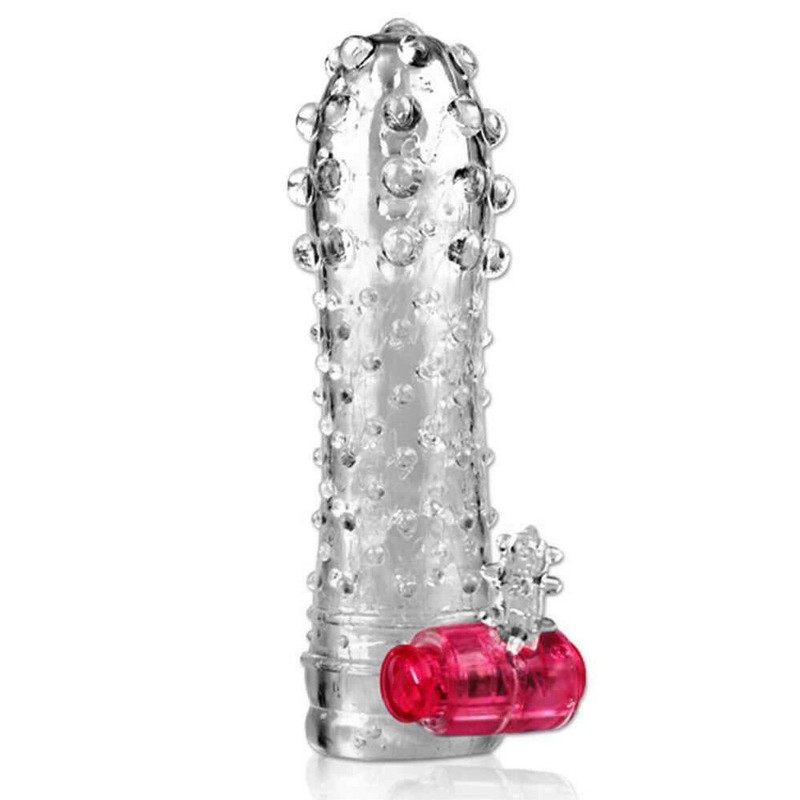 Textured Male Soft Condom Reusable Penis Extender Sleeve Enlarger Extender gallery