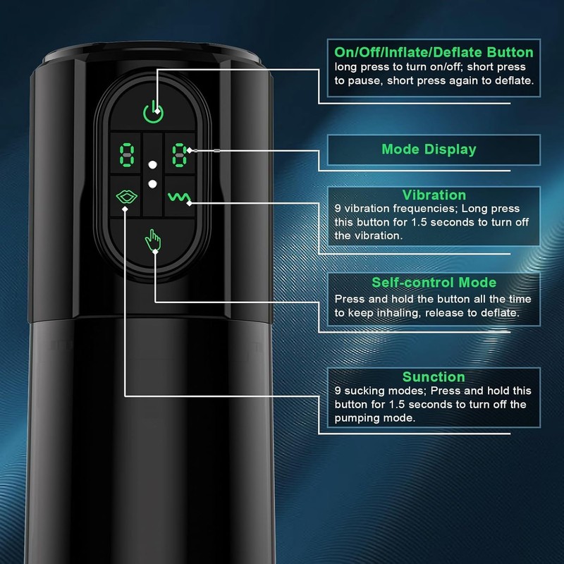 9-frequency vibration waterproof airplane cup for adult men's masturbation toy gallery