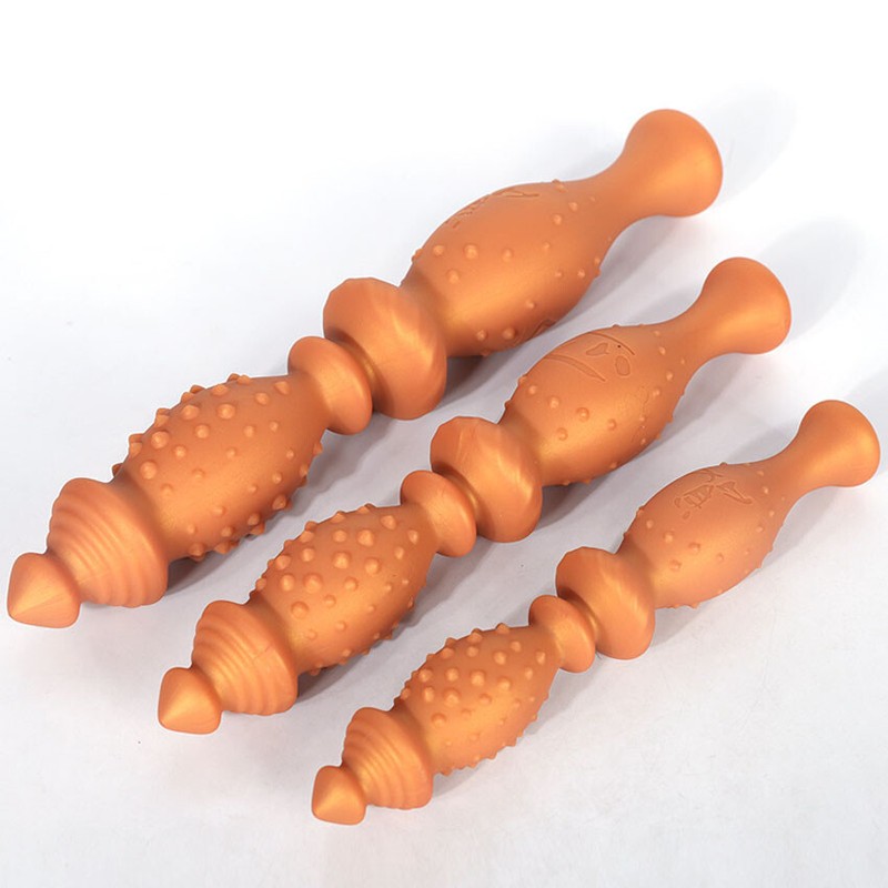 Prostate-Massager Butt Plug Sex Toy Tail Anal Bead Plug Long Dildo W/Fox Tiger gallery
