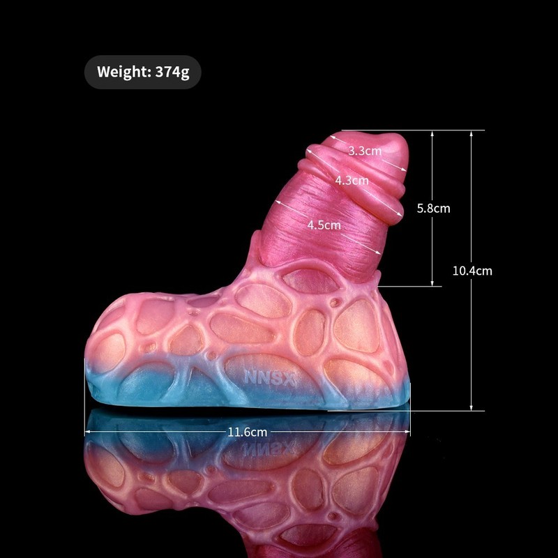 Liquid Silicone Pink Textured Grinder Dildo Shape Fantasy Foreplay Toy for Adult