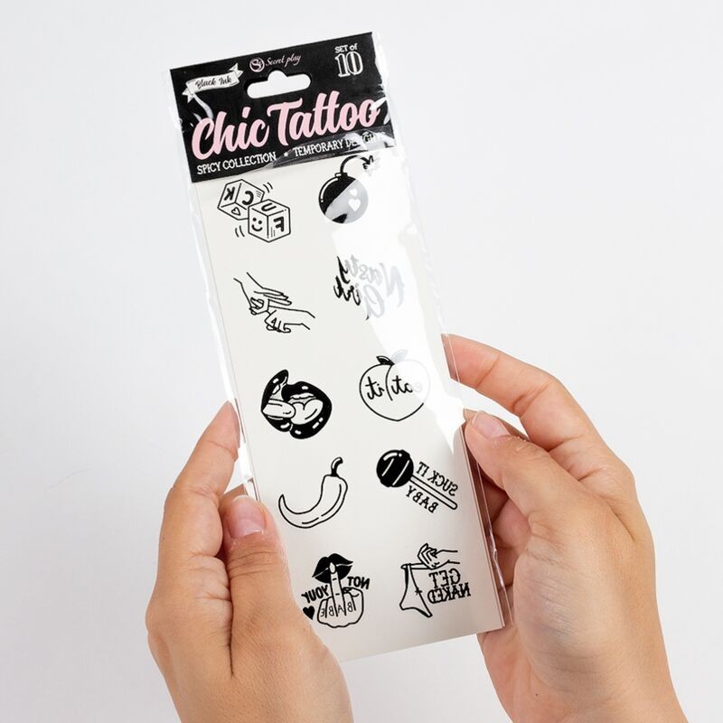 Secret Play - Lot Of 10 Temporary Tattoos Spicy Collection gallery