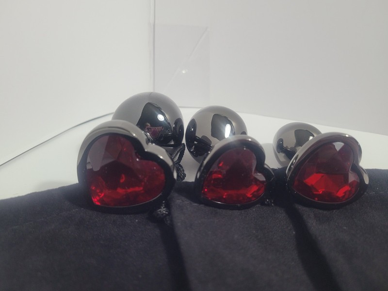 HEART Anal Butt Plug STAINLESS S/M/L Set Sex Toy for Women & Men Metal gallery