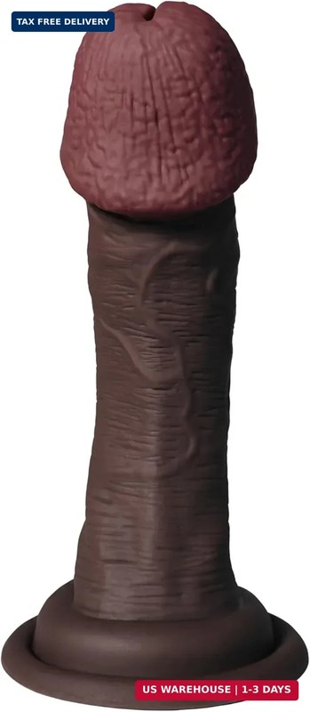 6.8 Inch Realistic Beginner Dildo with Prominent Glans, 1.3" Diameter Soft Liqui
