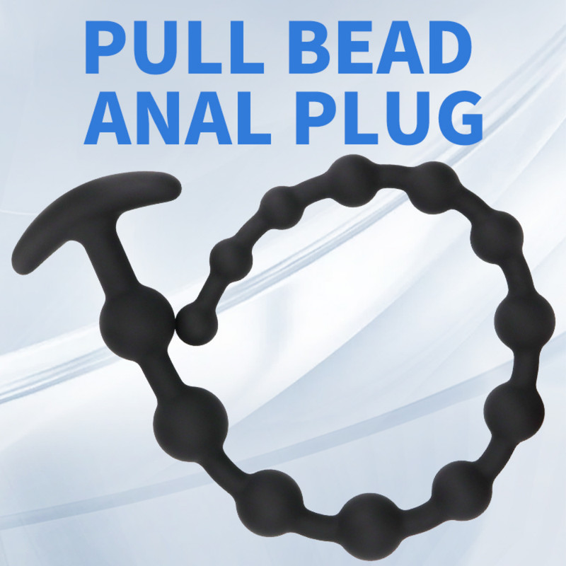 Soft Bendable Squeezable XL Extra Long Anal Beads Butt Plug Dildo Sex Toys Women