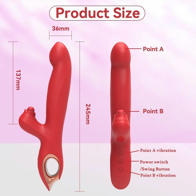 Dual Motor G Spot Rabbit Vibrator Swinging Clitoral Stimulator for Women gallery