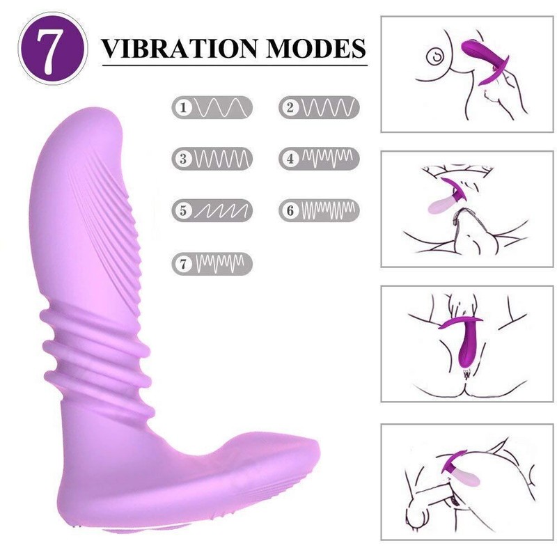 Wearable Remote Control Vibrating Thrusting Stroking Vibrator Couple Sex Toys gallery