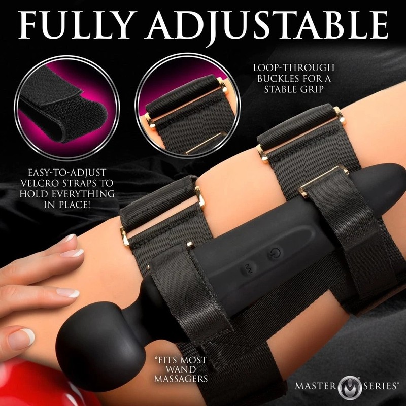 Master Series Thunderstick Thigh Strap Rechargeable Vibrating Wand with Remote gallery