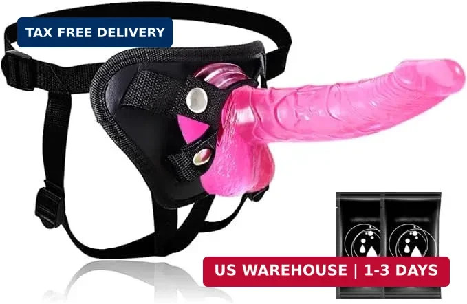 Strap on Dildo with Harness, Wearable Realistic Dildo Body-Safe Material with St