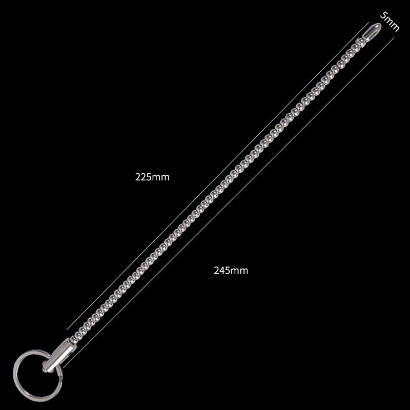Stainless Steel Penis Plug Bead Dilator Set Silicone Urethral Sounding Stretcher