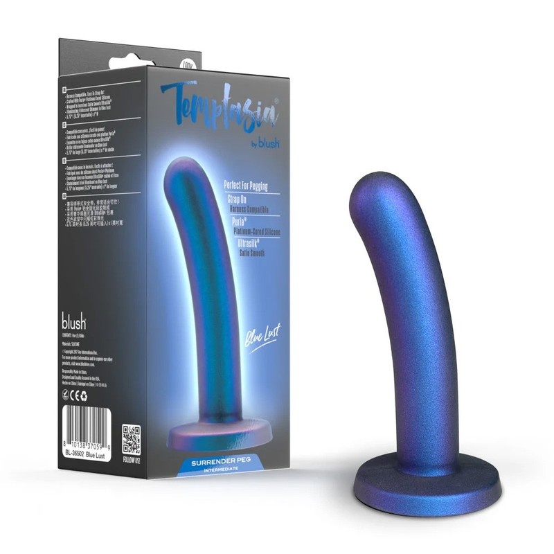 5.75&Prime; Blue Silicone Anal G-spot Dildo Dong Strap On Harness Compatible Pegging