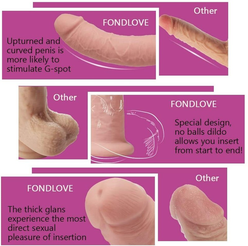 Realistic Huge Dildo Wide Thick Big Penis Dong Dick Anal G-spot Sex Toys Women gallery