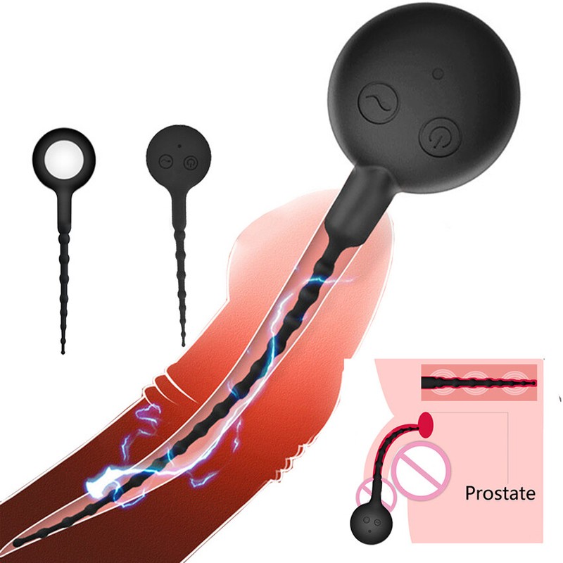 Male Vibrator Penis Plug Vibrator Urethra Training U-rethral Dilators Sex Toys