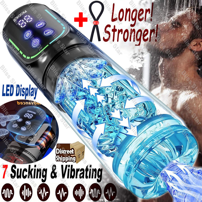 Sex Machine Blowjob Automatic Male Masturbaters Sucking Vibrator Cup Men Sex Toy