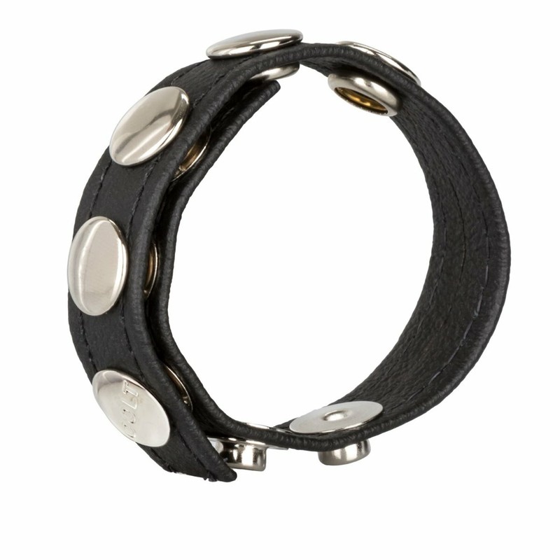 COLT Leather Cock & Ball Ring Strap 5-Snap Fastener Male Penis Enhancer