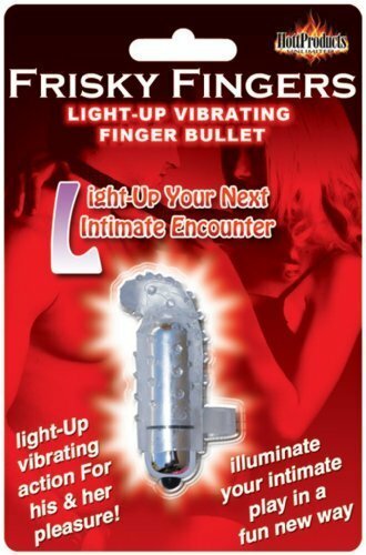 Frisky Fingers Light Up Vibrating Finger Bullet Clear