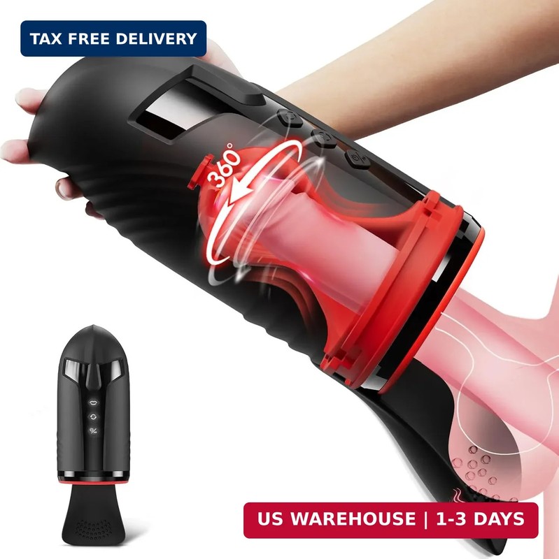 Male Masturbator Penis Pump with Testicle Vibrator, Upgrade 4-in-1 Male Sex Toy