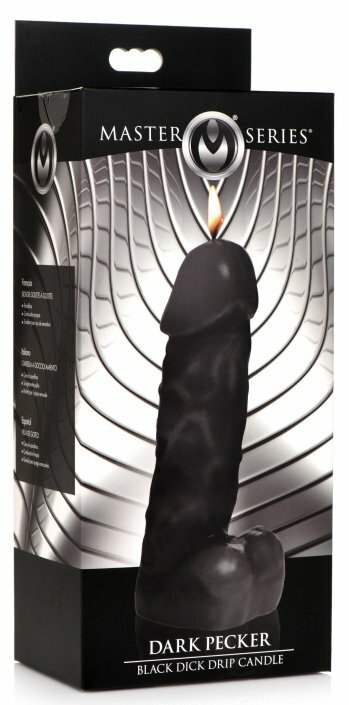 Master Series Dark Pecker Dick Drip Candle- Black