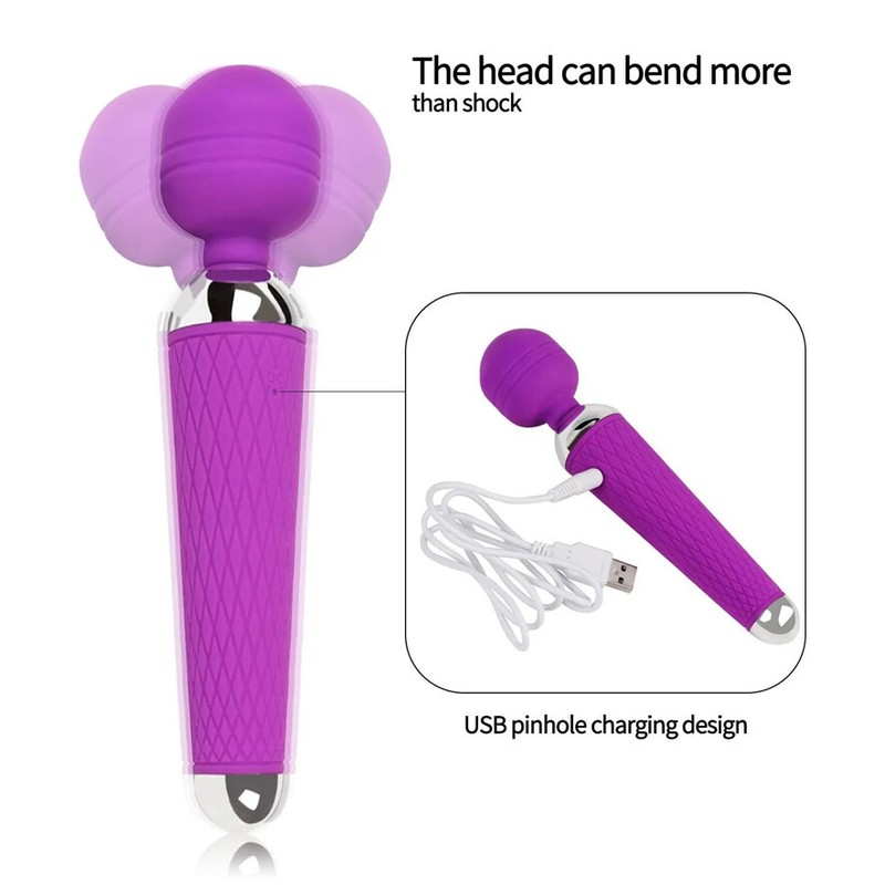 Rechargeable G-spot Clit Powerful AV Vibrator Dildo Massager Sex Toy Women Adult gallery