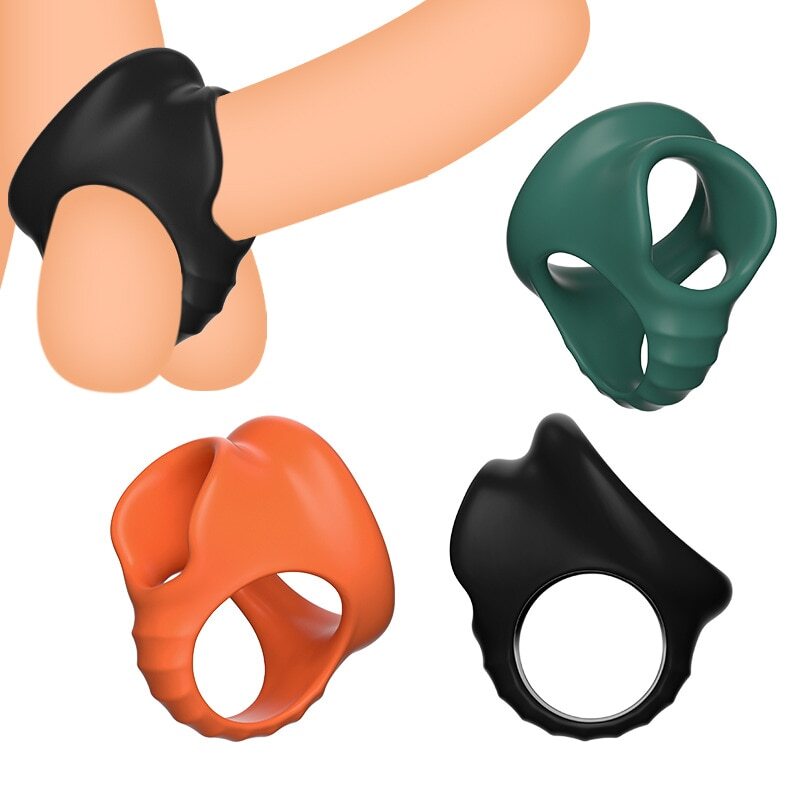 Cock Penis Ring Balls Stretcher Scrotum Testicle Bondage Male Delay Ejaculation gallery