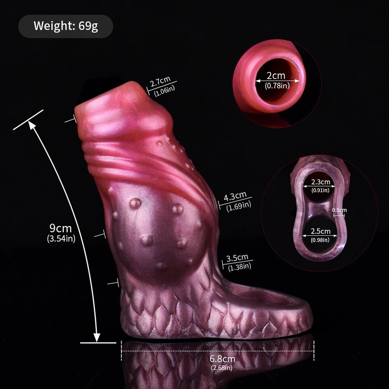 4 Sizes Ultra Penis Sleeve Silicone Hollow Dildo Sheath for Men Cock Enlargement