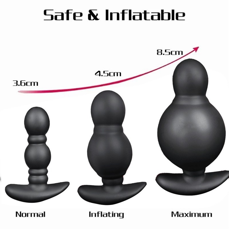 Inflatable Anal Vibrator Butt Plug Male Prostate Massager Big Anal Plug Sex Toys gallery