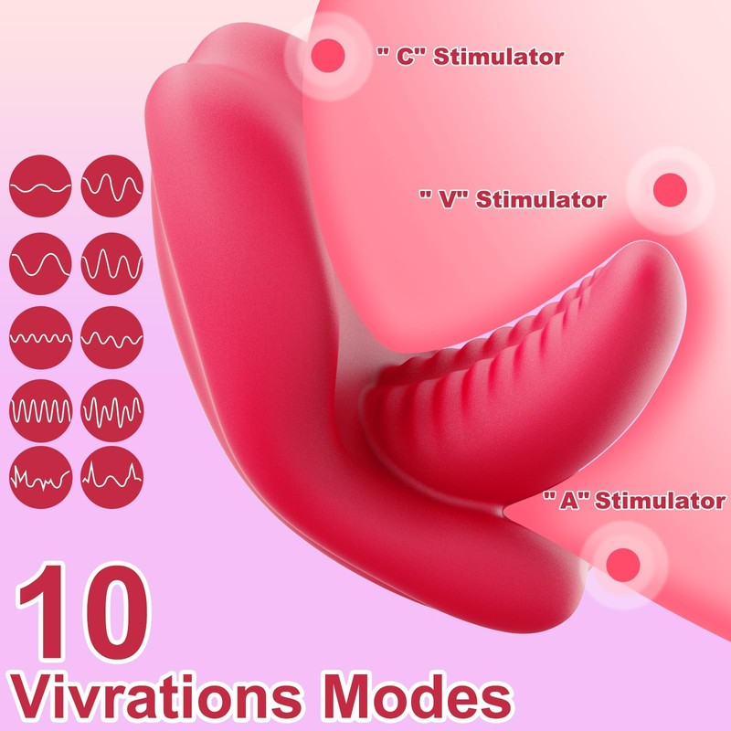 APP Remote Control Wearable Panty Vibrator Tongue Toy for 77*40*54mm, Rose gallery
